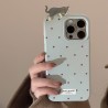 3D Blue/White Cat iPhone Case