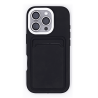 Silicone Wallet iPhone Case - Black