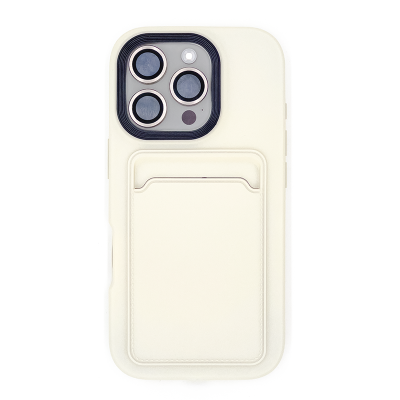 Silicone Wallet iPhone Case - White