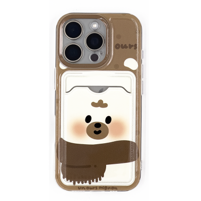Scarf Bear iPhone Case with Wallet