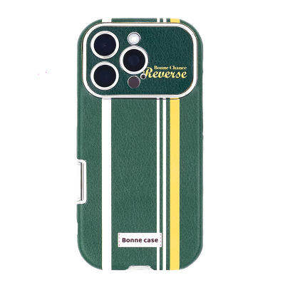 Vertical Stripes on Green iPhone Case