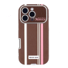 Vertical Stripes on Brown iPhone Case