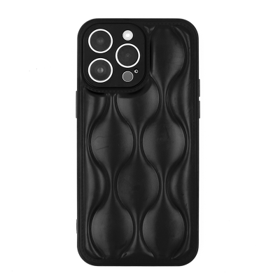 Minimalist Wave iPhone Case - Black
