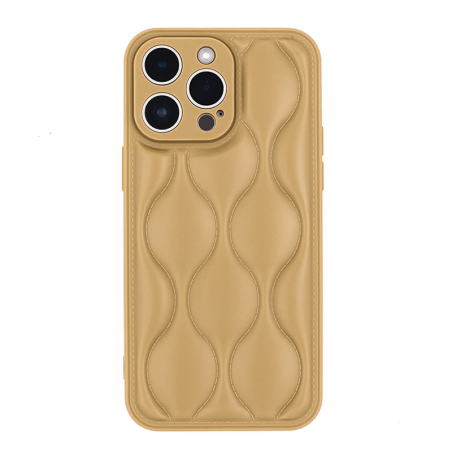 Minimalist Wave iPhone Case - Light Coffee